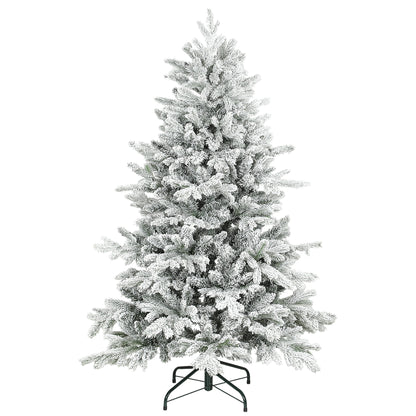 5ft Christmas Tree Artificial - White Frosted Green  936 Tips Primary Image