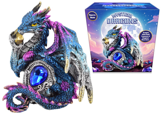 11cm Dragon With Blue Gem