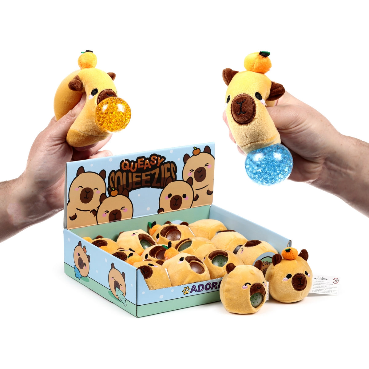 Adoramals Queasy Squeezies Capybara Plush Toy - Assorted