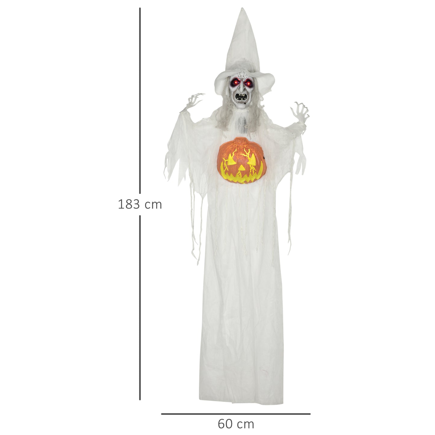 Animated Witch Halloween Decoration - 183cm