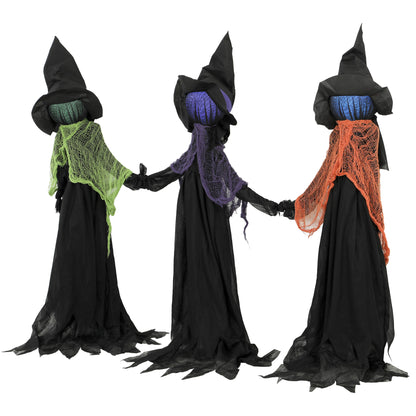 3 x Witch s Halloween Decoration - 120cm