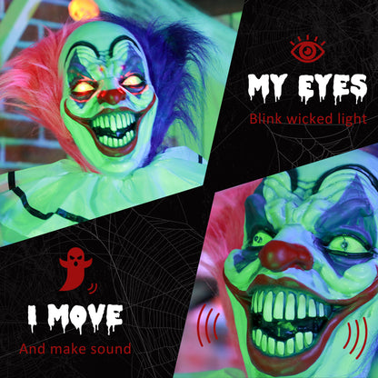 Animated Clown Halloween Decoration - 173cm