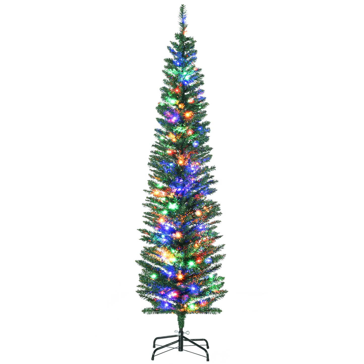 6ft Prelit Christmas Tree Artificial - with LED Lights Multicoloured 390 Tips Primary Image