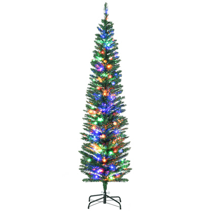 6ft Prelit Christmas Tree Artificial - with LED Lights Multicoloured 390 Tips Primary Image