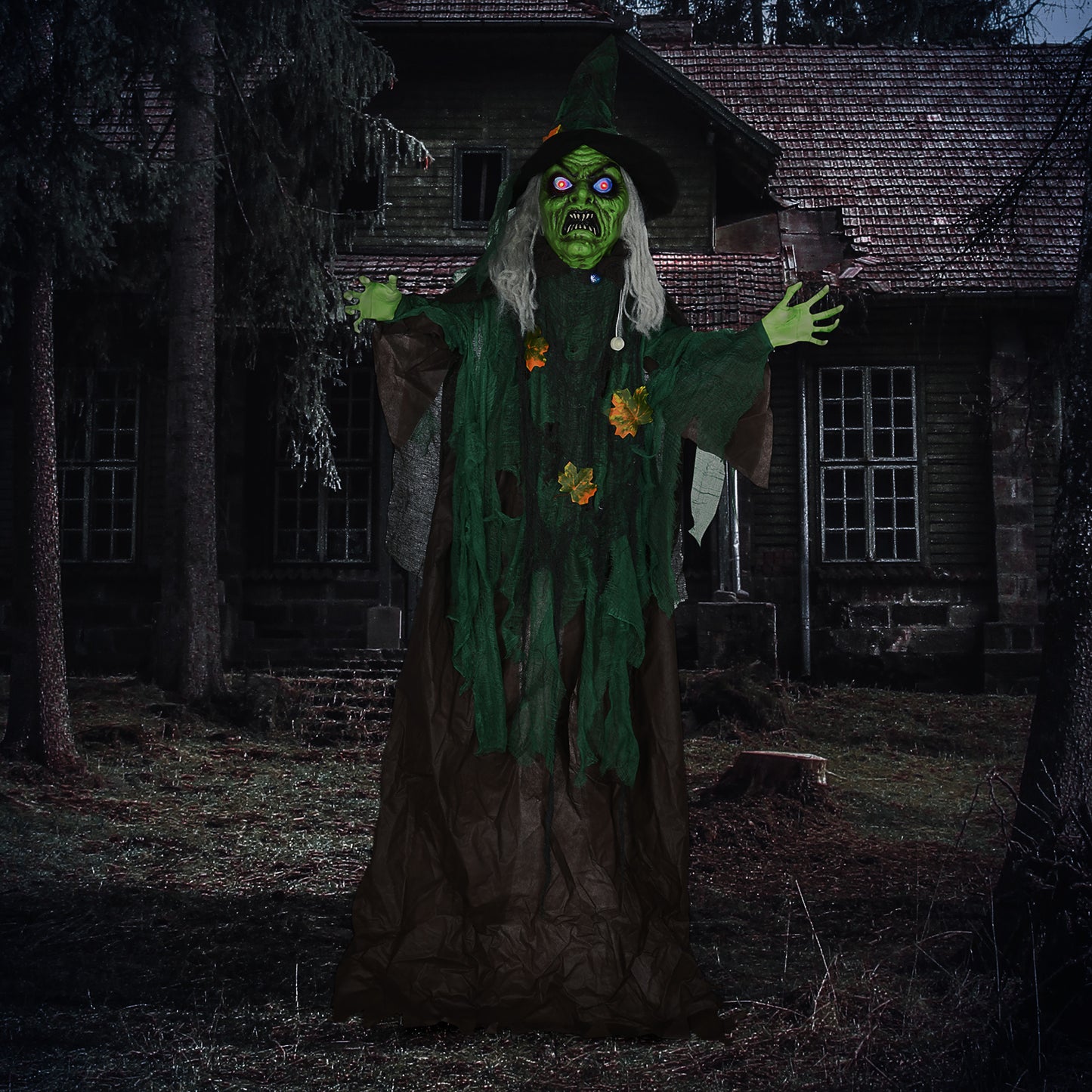 Animated Witch Halloween Decoration - 183cm Primary Image