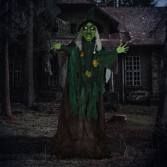 Animated Witch Halloween Decoration - 183cm Primary Image