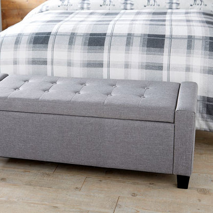 Verona Large Ottoman Fabric Grey 1 Door