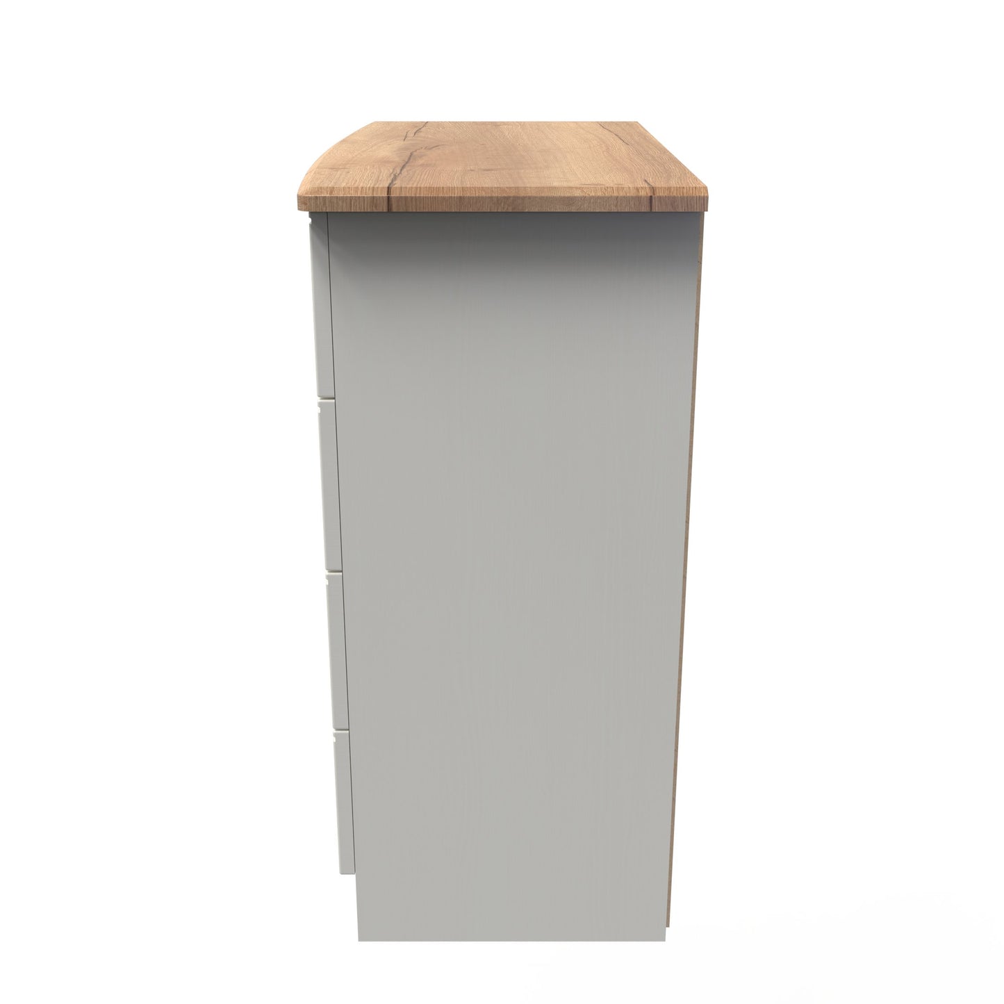 Victoria Chest of Drawers Cream & Light Oak 4 Drawers 77cm