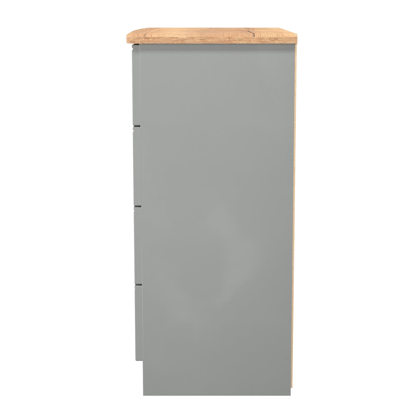 Victoria Chest of Drawers Grey & Light Oak 4 Drawers 77cm