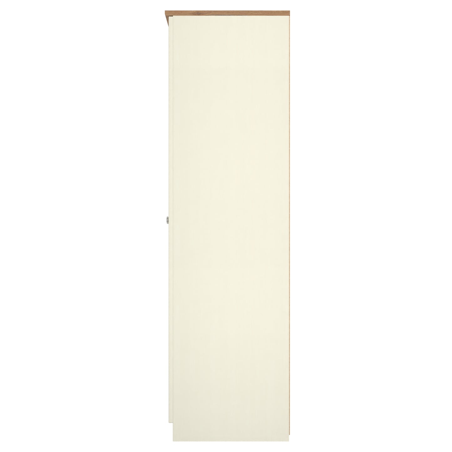 Victoria Tall Wardrobe Cream & Light Oak 2 Doors 1 Shelf 74cm