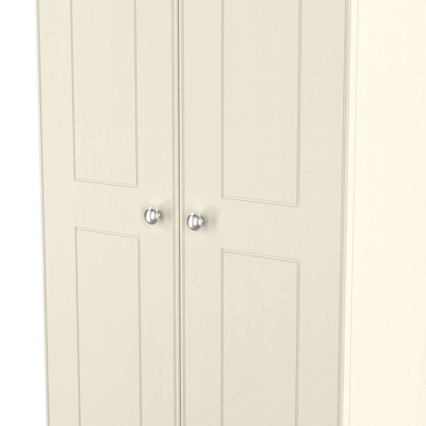 Victoria Tall Wardrobe Cream & Light Oak 2 Doors 1 Shelf 74cm