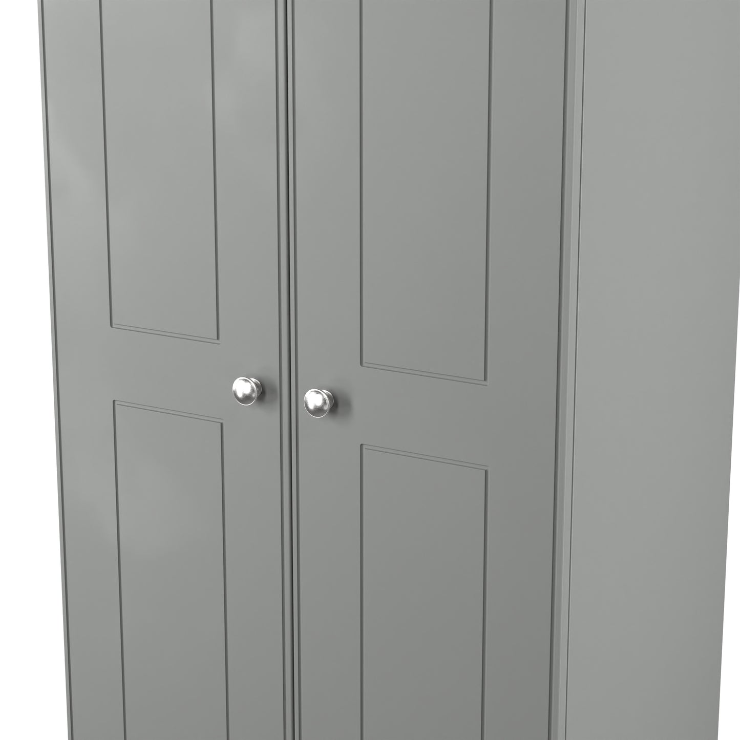 Victoria Tall Wardrobe Grey & Light Oak 2 Doors 1 Shelf 74cm