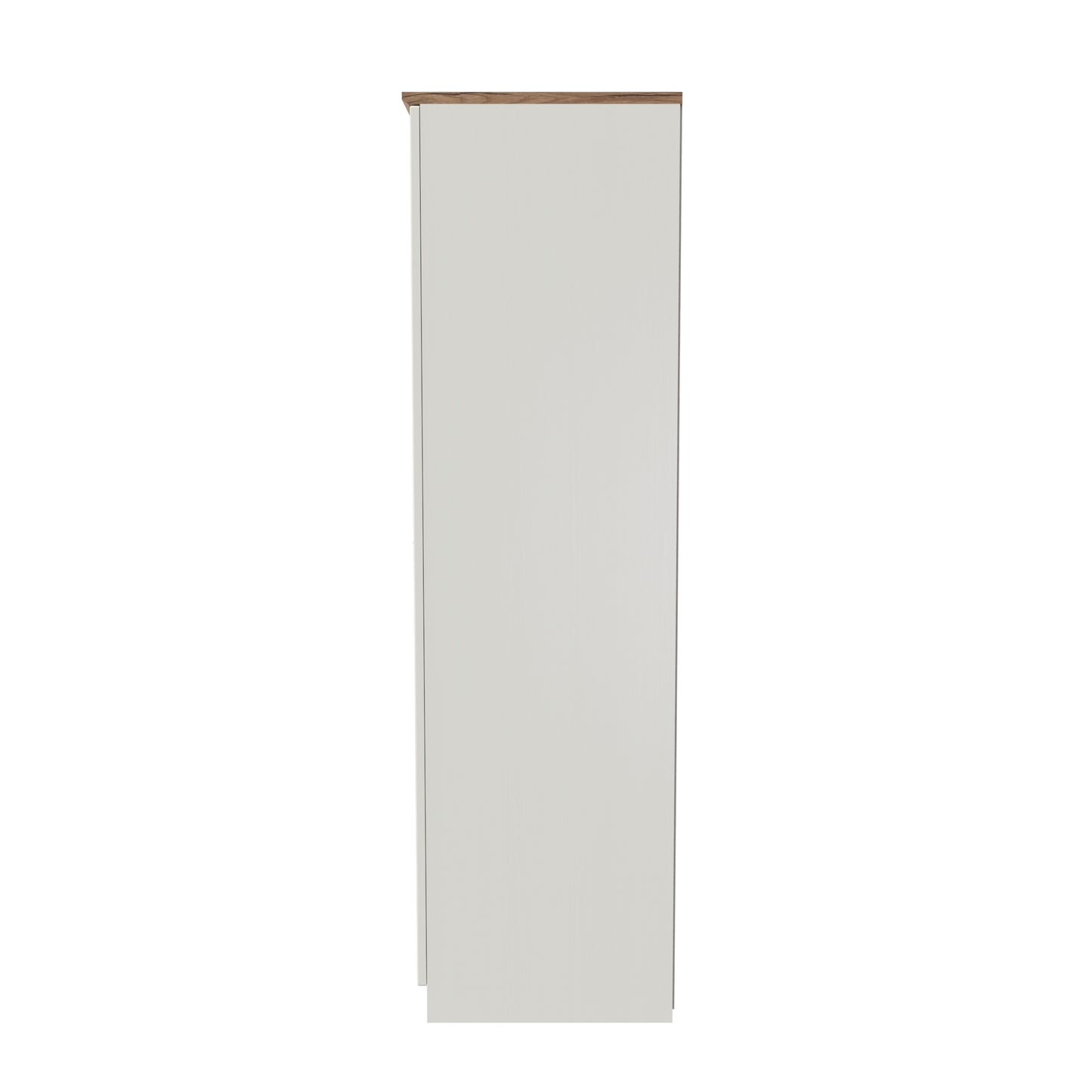 Victoria Tall Mirror Wardrobe Cream & Light Oak 1 Shelf 111cm