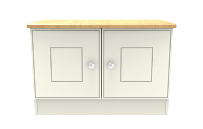 Victoria TV Unit Cream & Light Oak 2 Doors 77cm