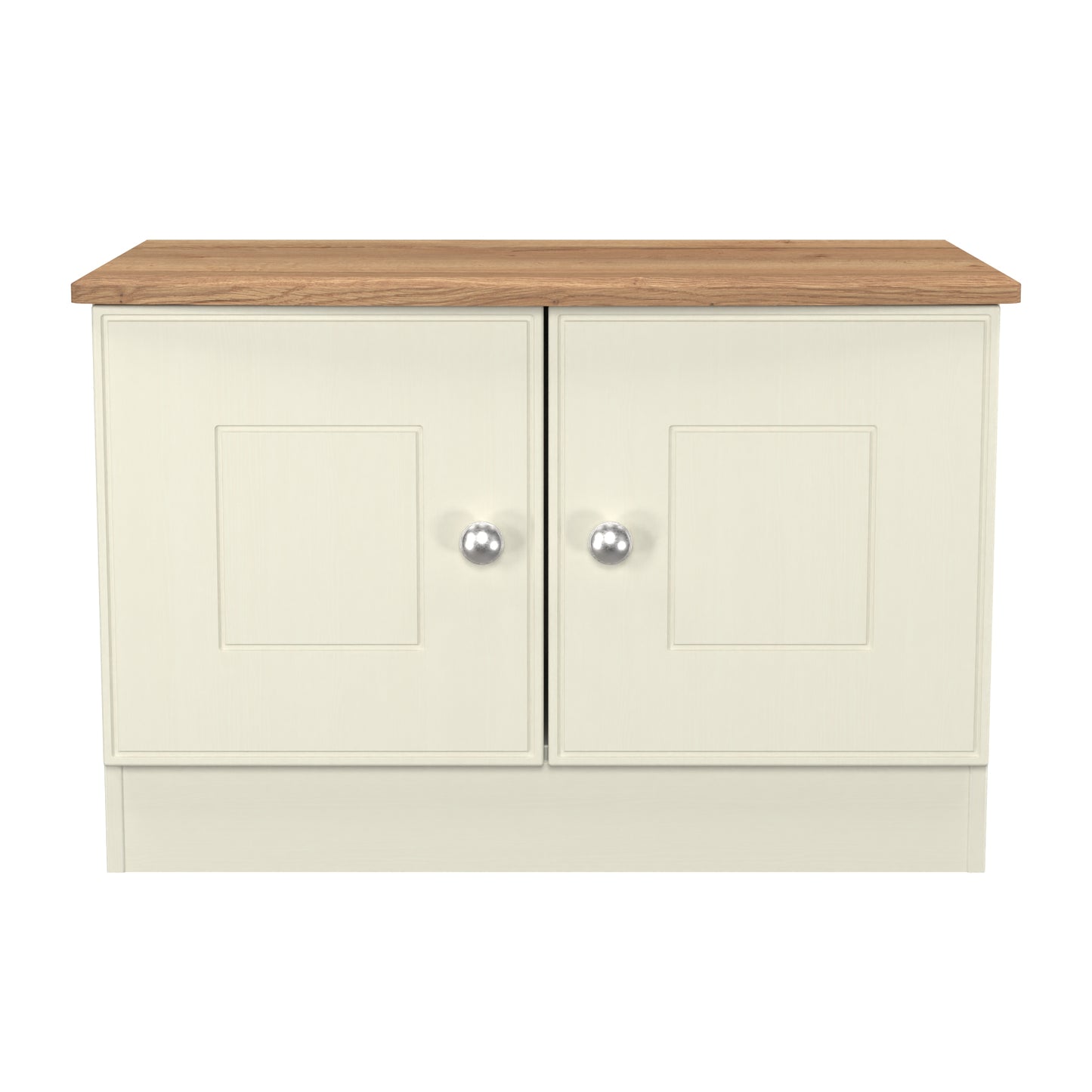Victoria TV Unit Cream & Light Oak 2 Doors 77cm