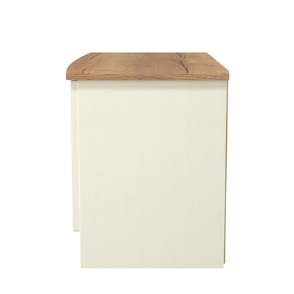 Victoria TV Unit Cream & Light Oak 2 Doors 77cm