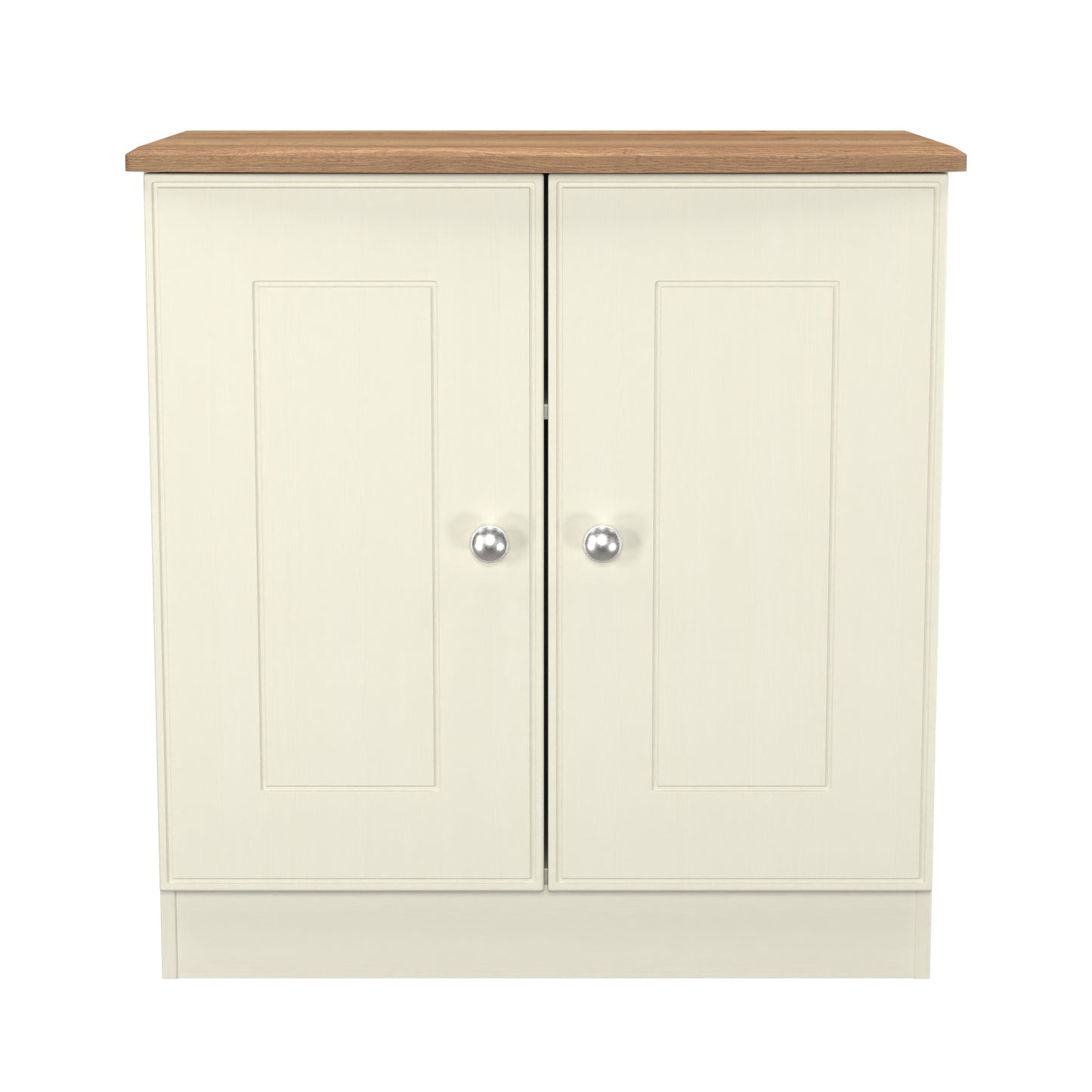 Victoria Cabinet Cream & Light Oak 2 Doors 77cm