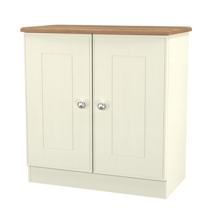 Victoria Cabinet Cream & Light Oak 2 Doors 77cm