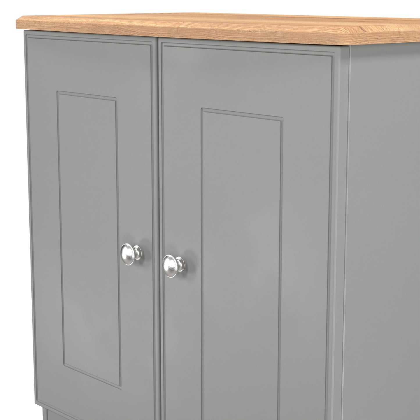 Victoria Cabinet Grey & Light Oak 2 Doors 77cm