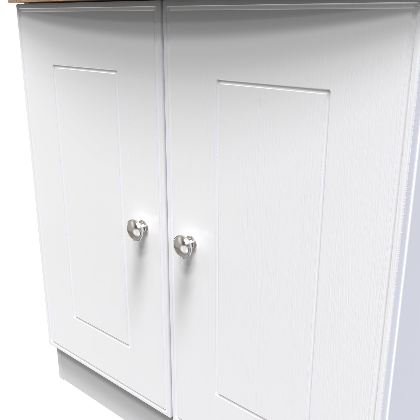 Victoria Cabinet White & Light Oak 2 Doors 77cm