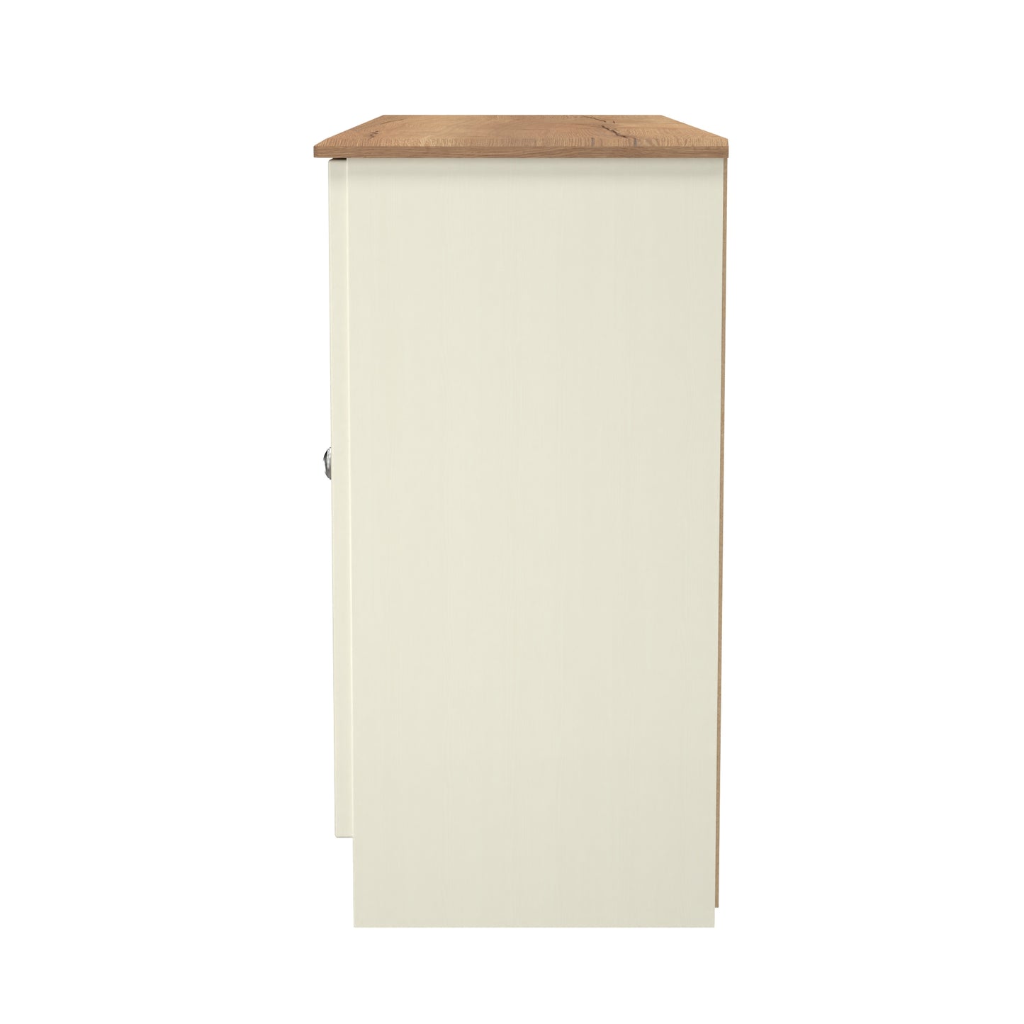 Victoria Large Sideboard Cream & Light Oak 2 Doors 3 Drawers 128cm