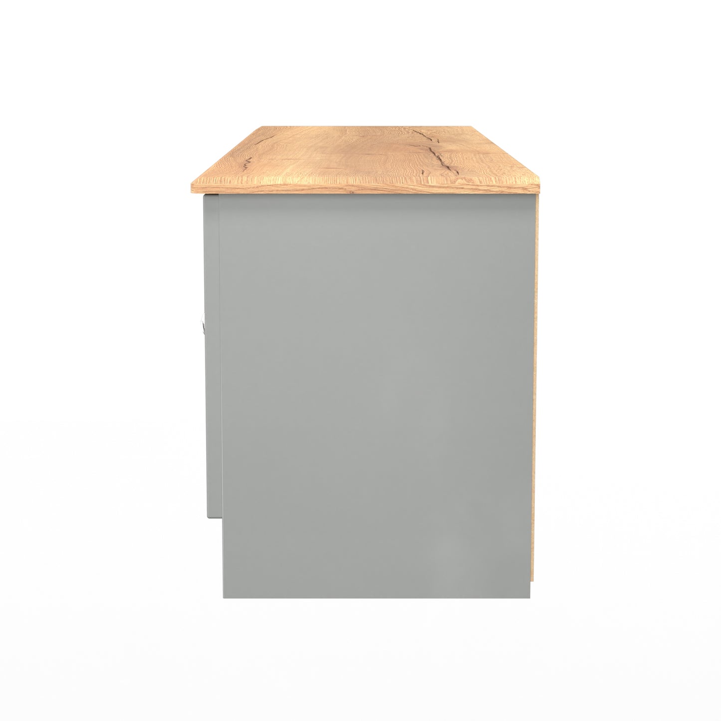Victoria TV Unit Grey & Light Oak 2 Drawers 2 Doors 146cm