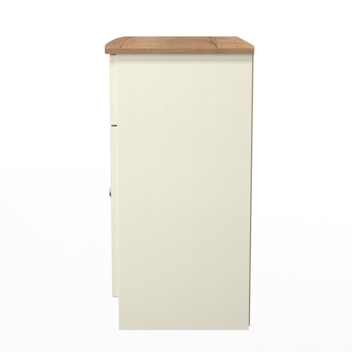 Victoria Sideboard Cream & Light Oak 2 Doors 1 Drawer 77cm