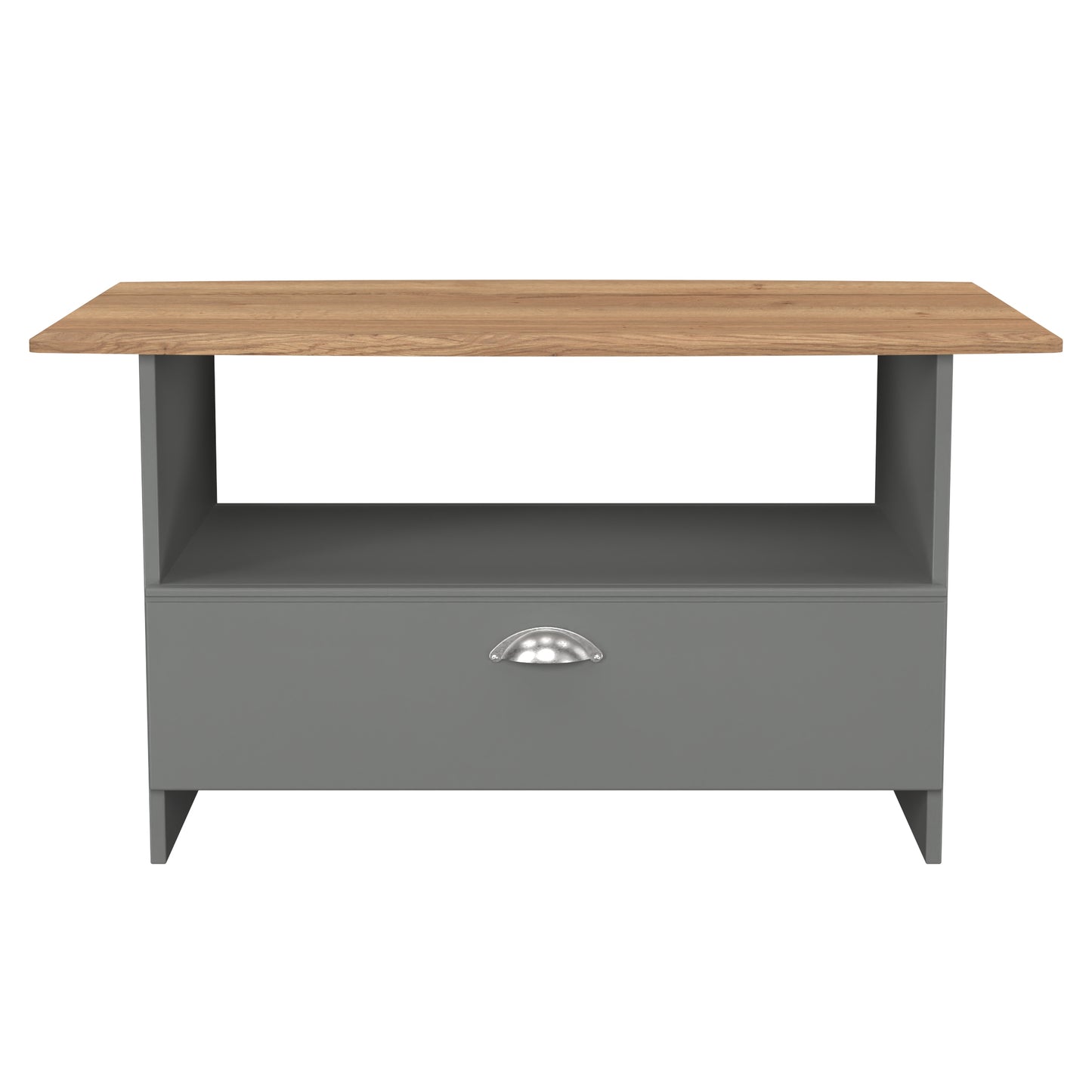 Victoria Coffee Table Grey & Light Oak 1 Shelf 1 Drawer 93cm