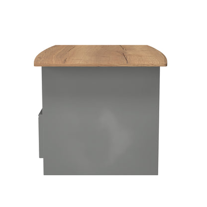 Victoria Coffee Table Grey & Light Oak 1 Shelf 1 Drawer 93cm