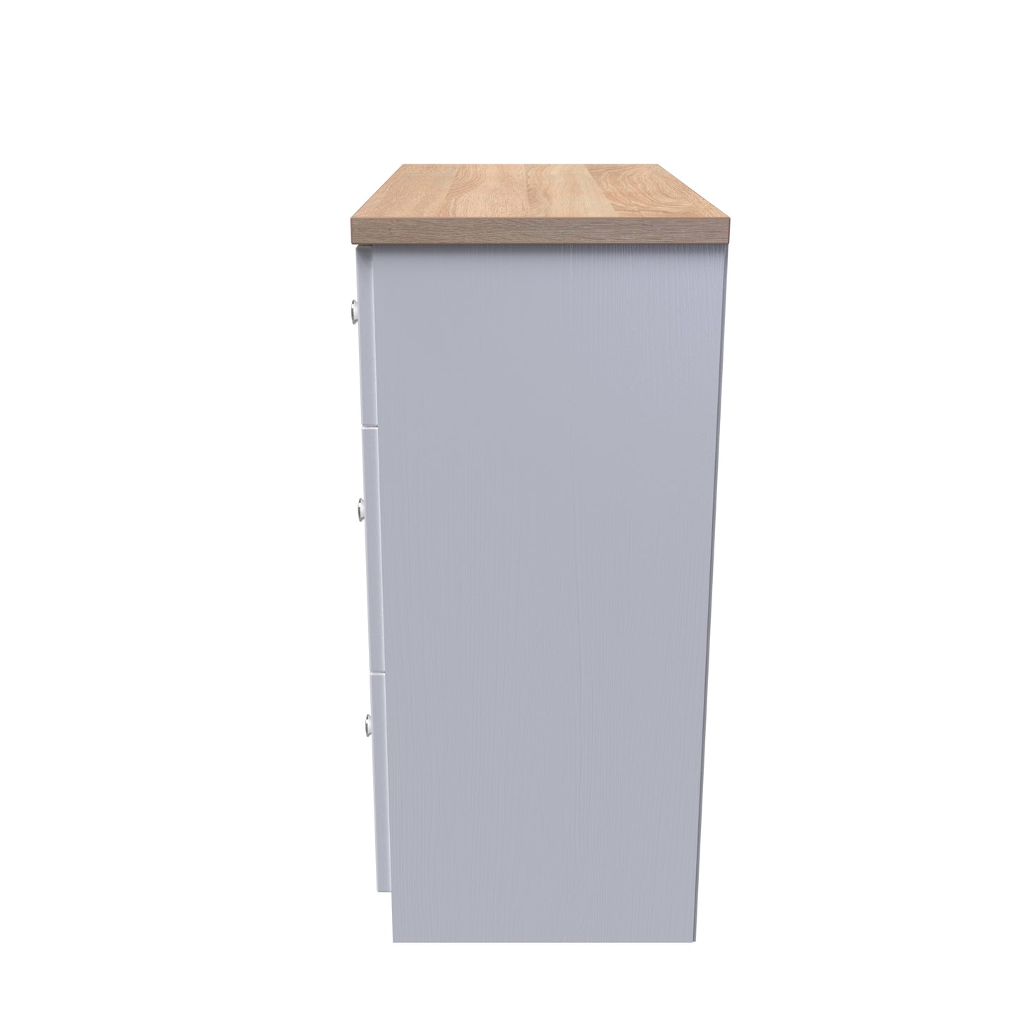Vienna Chest of Drawers White & Light Oak 3 Drawers 39cm