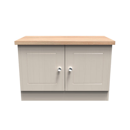 Vienna TV Unit Off-white & Light Oak 2 Doors 74cm