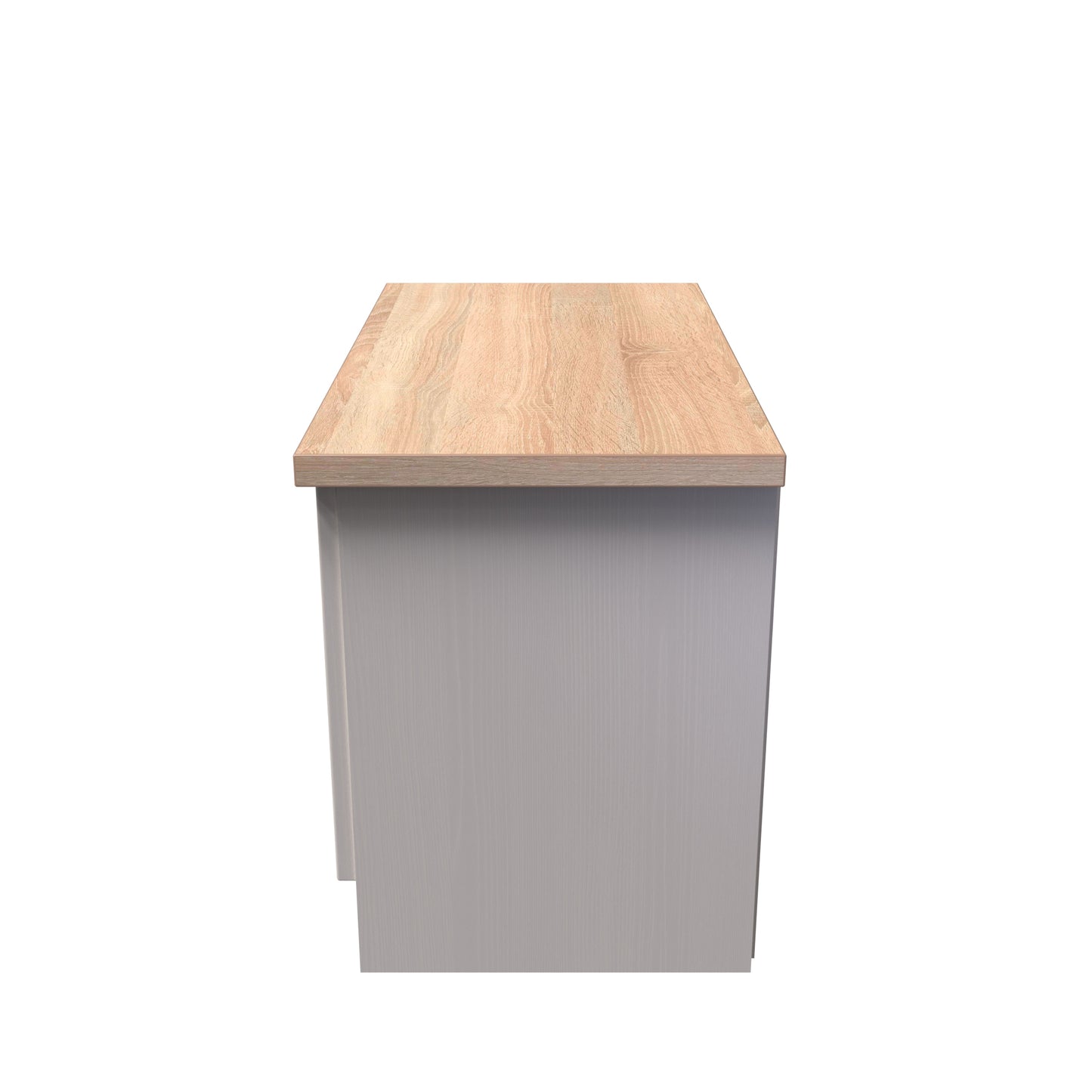 Vienna TV Unit Off-white & Light Oak 2 Doors 74cm