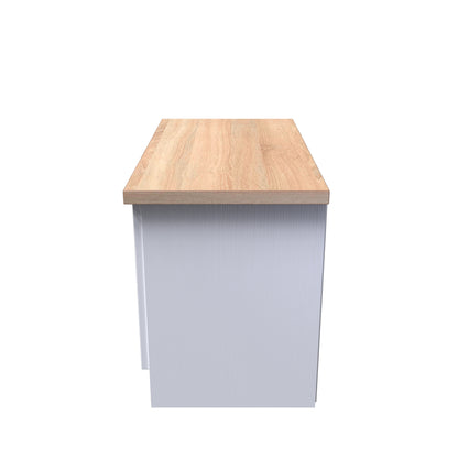 Vienna TV Unit White & Light Oak 2 Doors 74cm