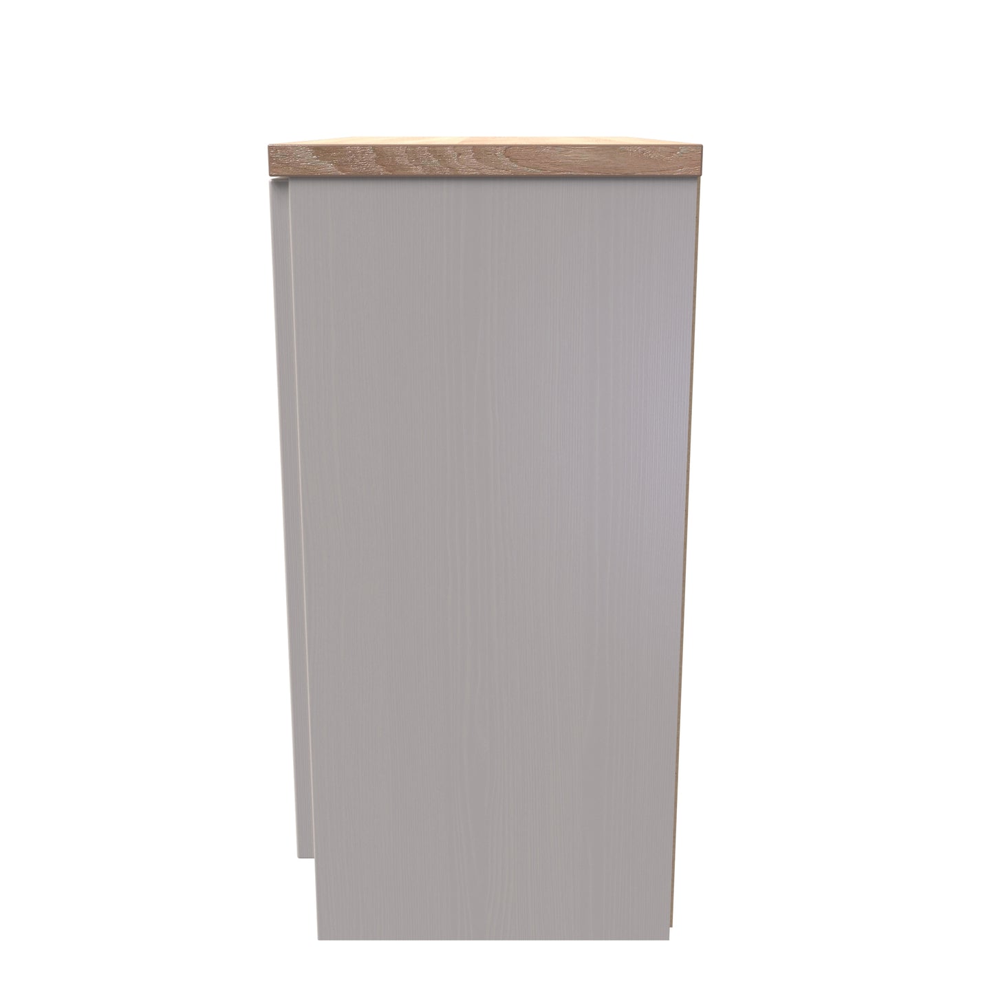 Vienna Cabinet Off-white & Light Oak 2 Doors 1 Shelf 74cm