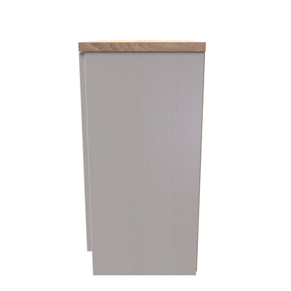 Vienna Cabinet Off-white & Light Oak 2 Doors 1 Shelf 74cm