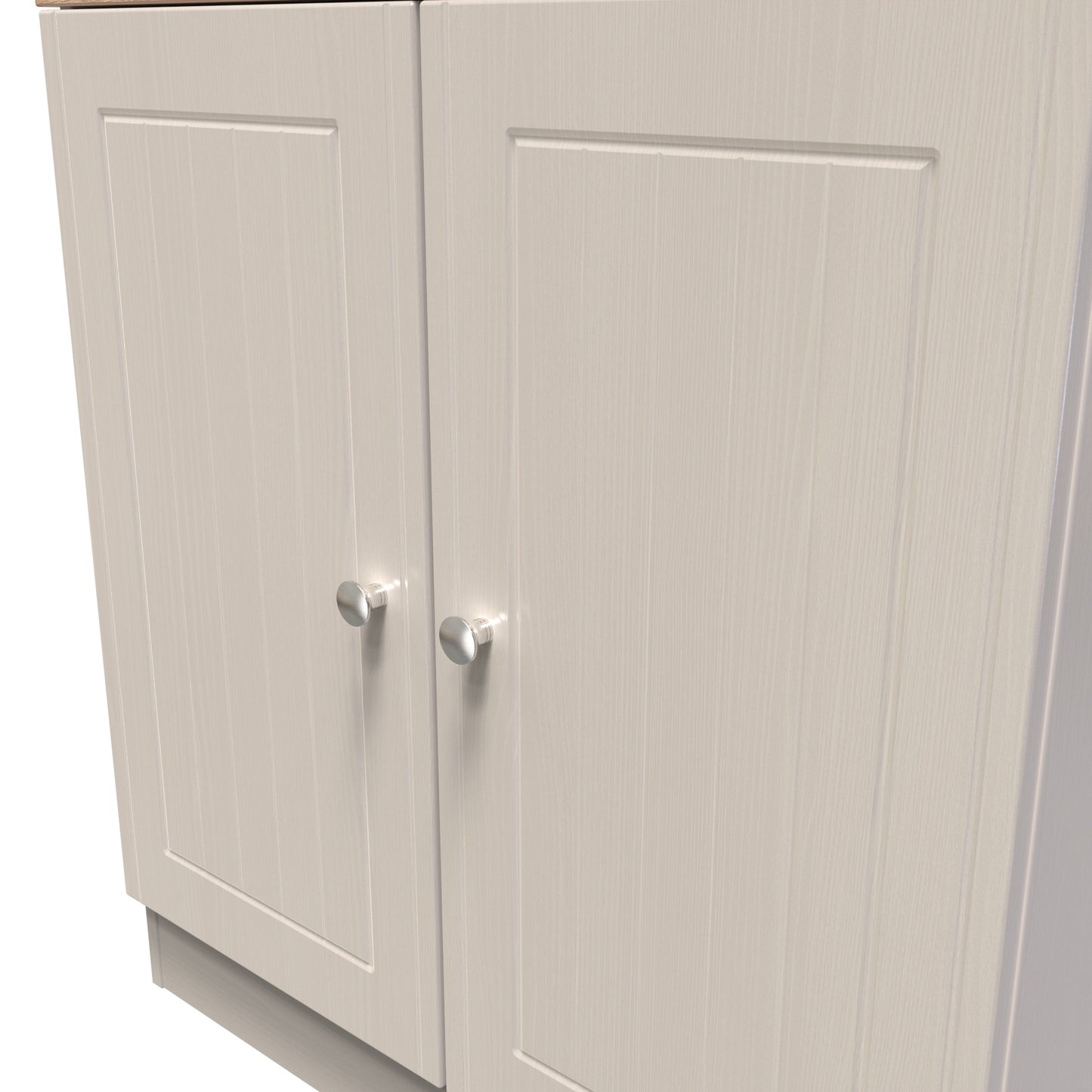 Vienna Cabinet Off-white & Light Oak 2 Doors 1 Shelf 74cm