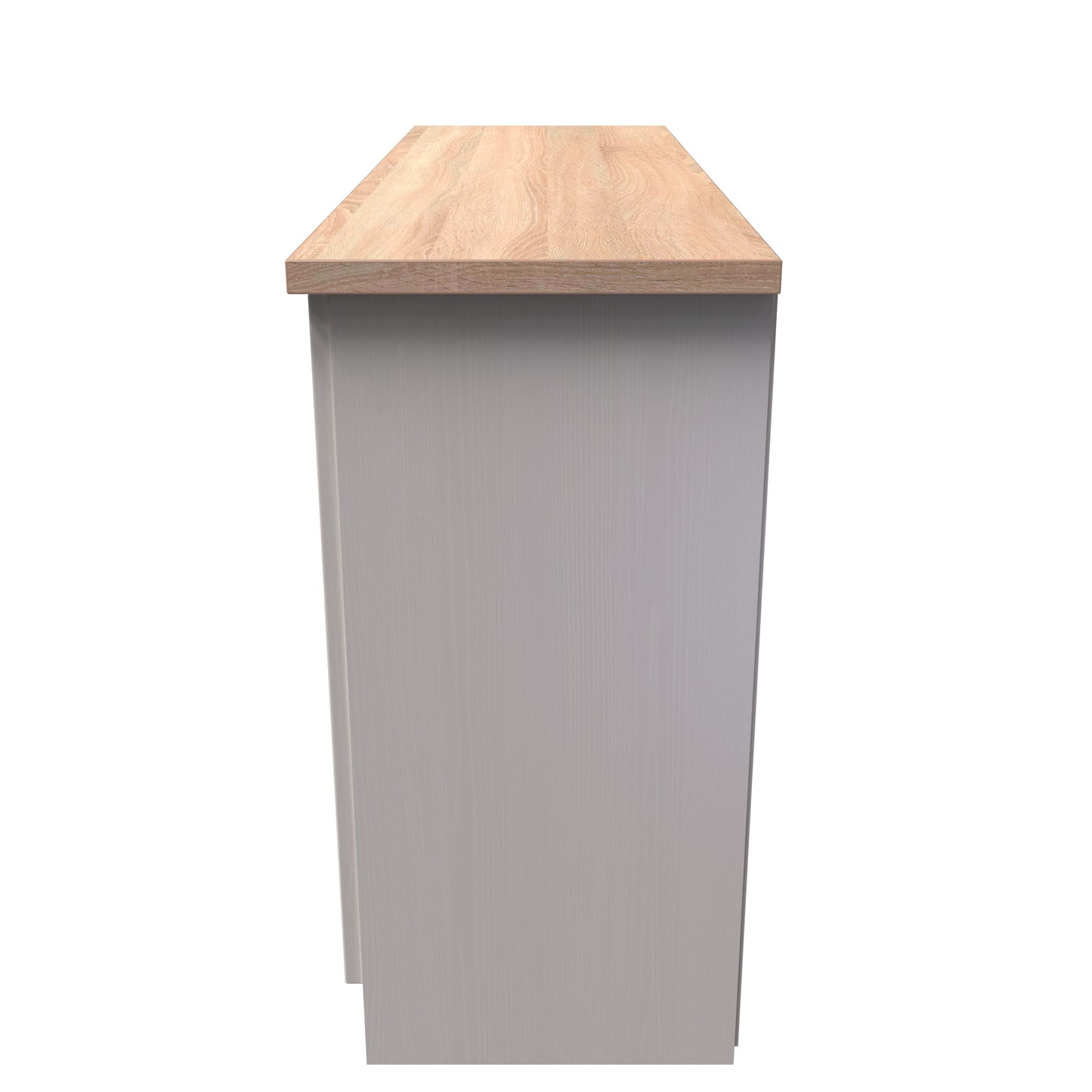 Vienna Large Sideboard Off-white & Light Oak 2 Doors 2 Shelves 3 Drawers 126cm