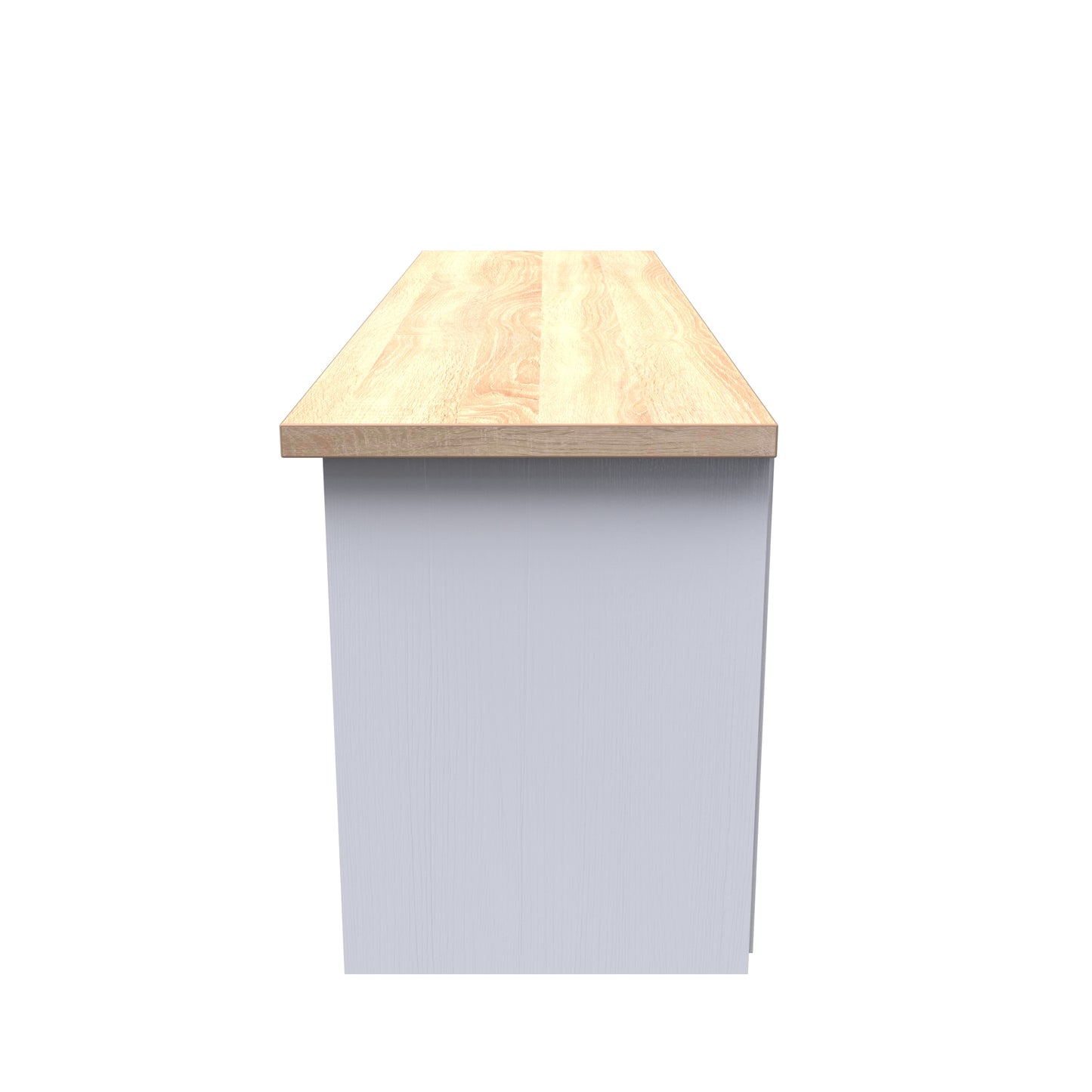 Vienna TV Unit White & Light Oak 5 Shelves 1 Drawer 39cm