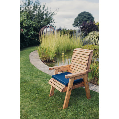 Amesbury Navy Waterproof 2 x Seat Cushion by Churnet Valley - N1C-2