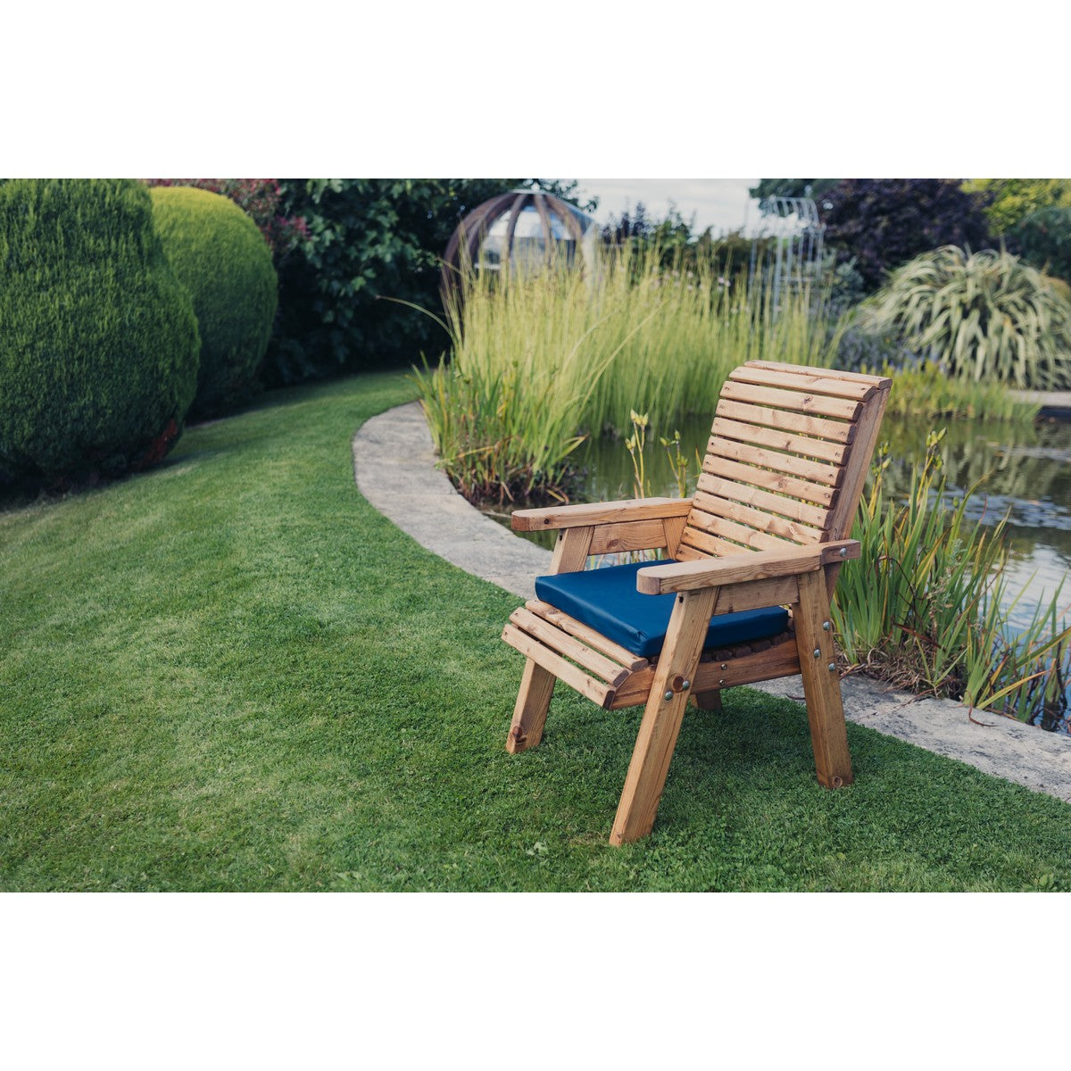 Amesbury Navy Waterproof 2 x Seat + 2 x 3 Seat Cushions by Churnet Valley - N1C-2 N3C-2