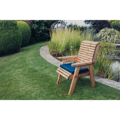Amesbury Navy Waterproof 4 x Seat Cushion by Churnet Valley - N1C-4