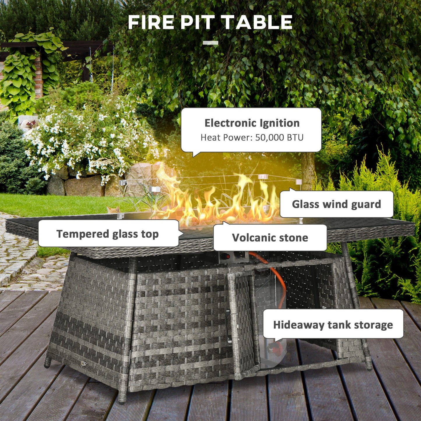 7-Pieces PE Rattan Garden Furniture Set