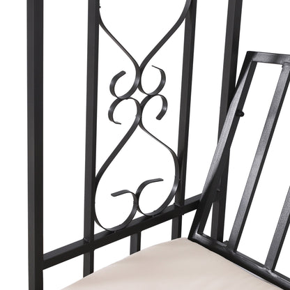 Metal Frame Bench W/Arch