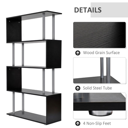 Double 'S' Shelving Unit - Black