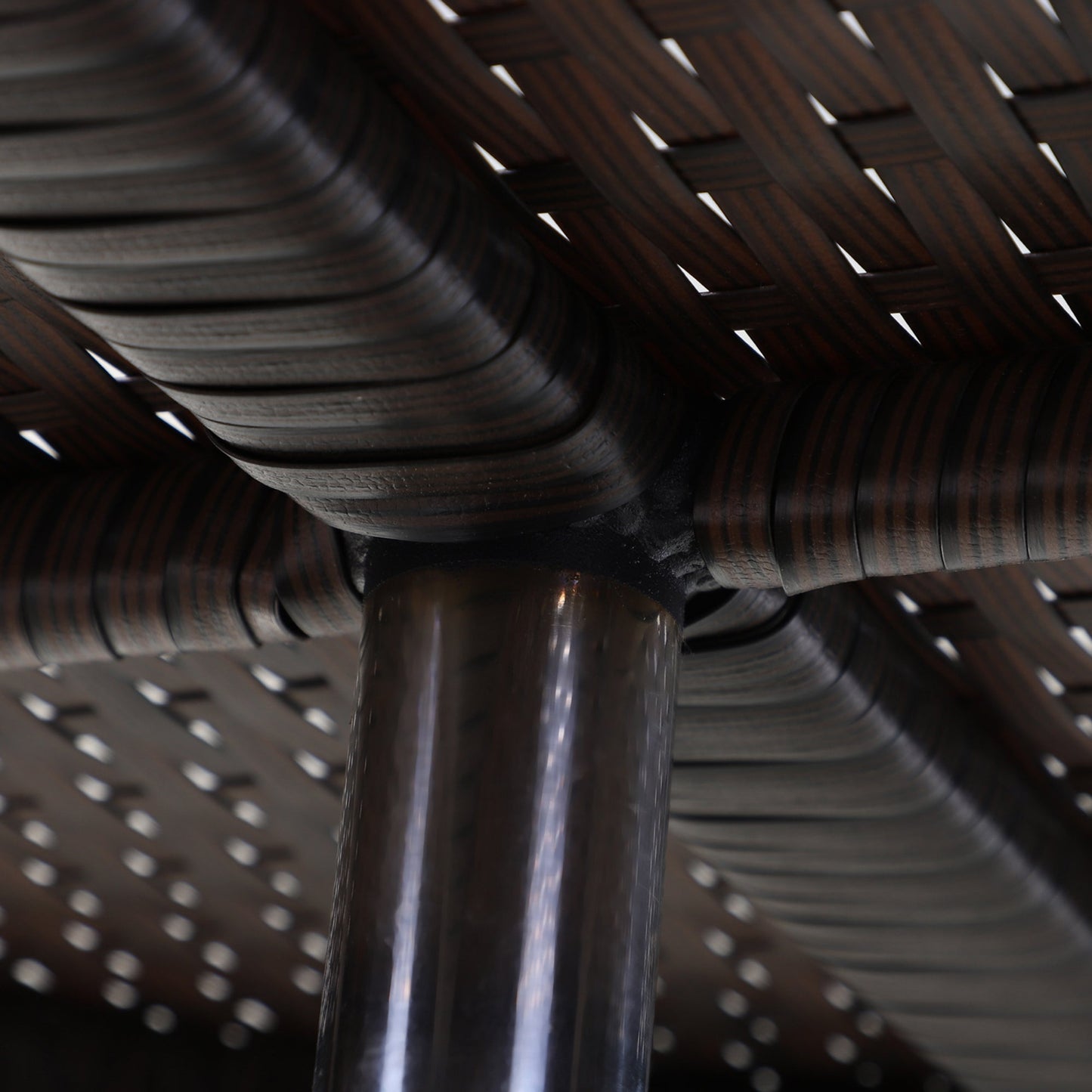 PE Rattan Ice Bucket Table