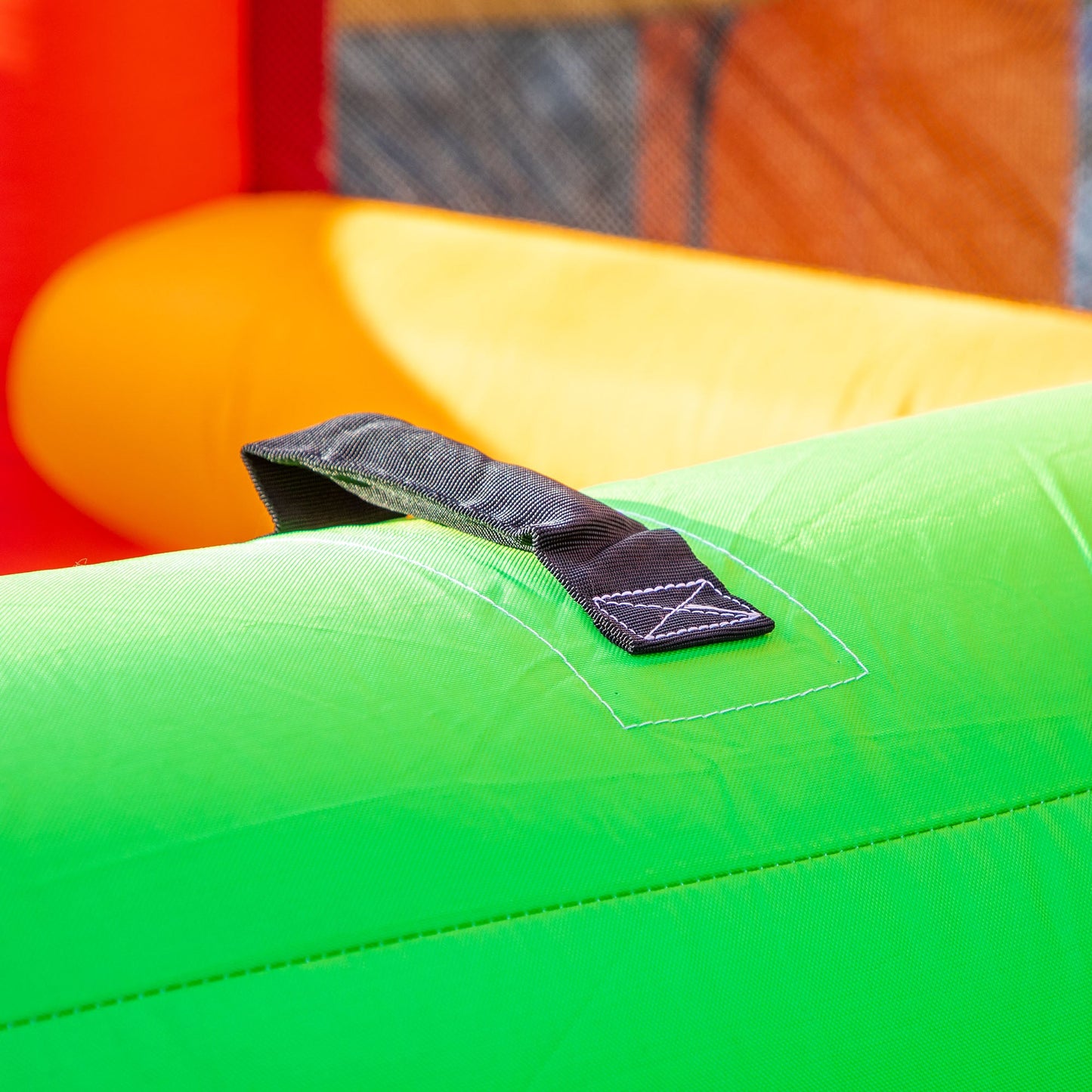4 in 1 Kids Bouncy Castle Extra Large Double Slides & Trampoline Design Inflatable House Pool Climbing Wall with Blower Carrybag for Kids Age 3-8