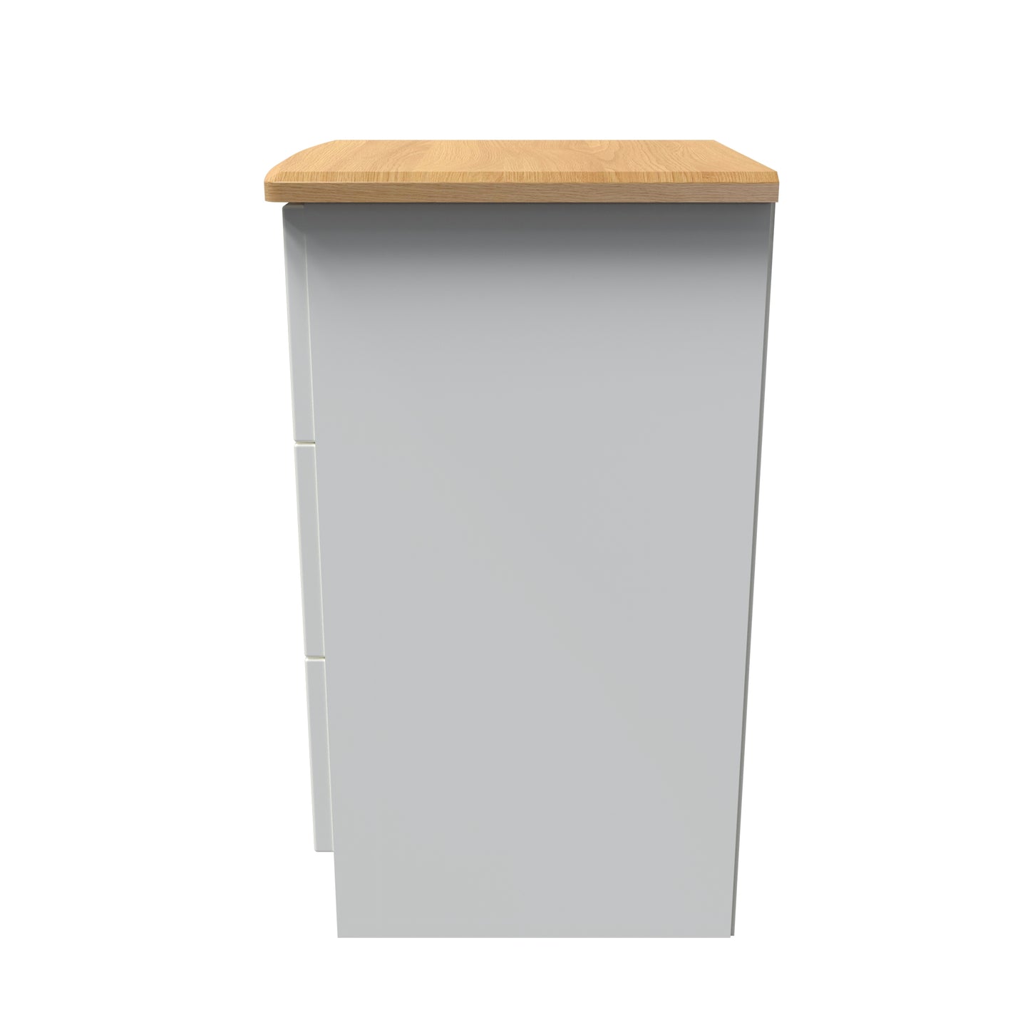 Warwick Bedside Table Cream & Oak 3 Drawers 40cm