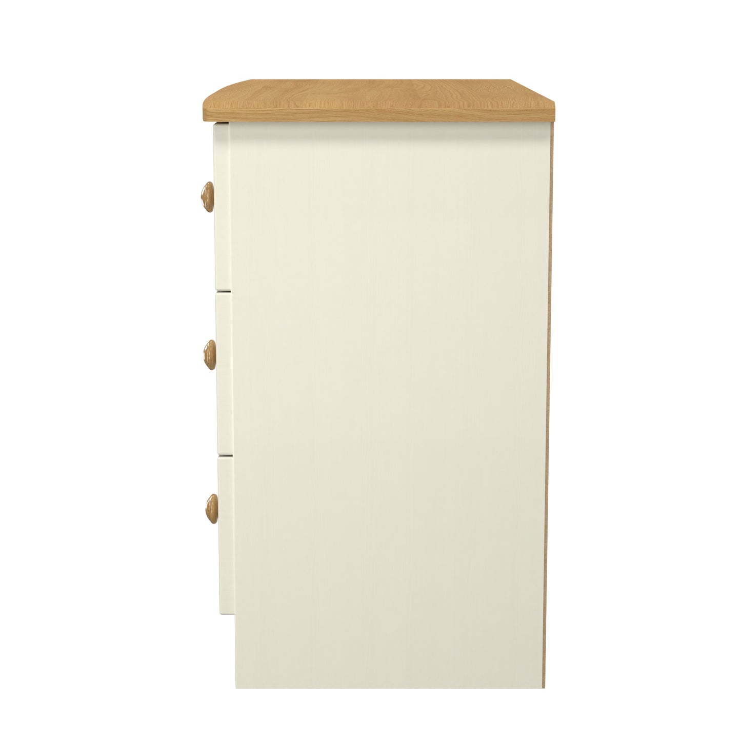 Warwick Chest of Drawers Cream & Oak 3 Drawers 77cm