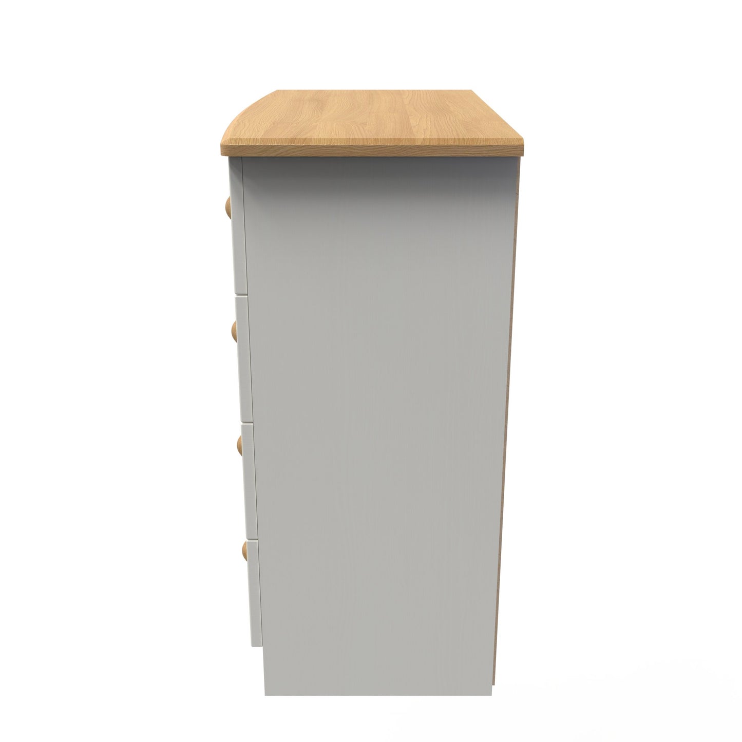 Warwick Chest of Drawers Cream & Oak 4 Drawers 77cm