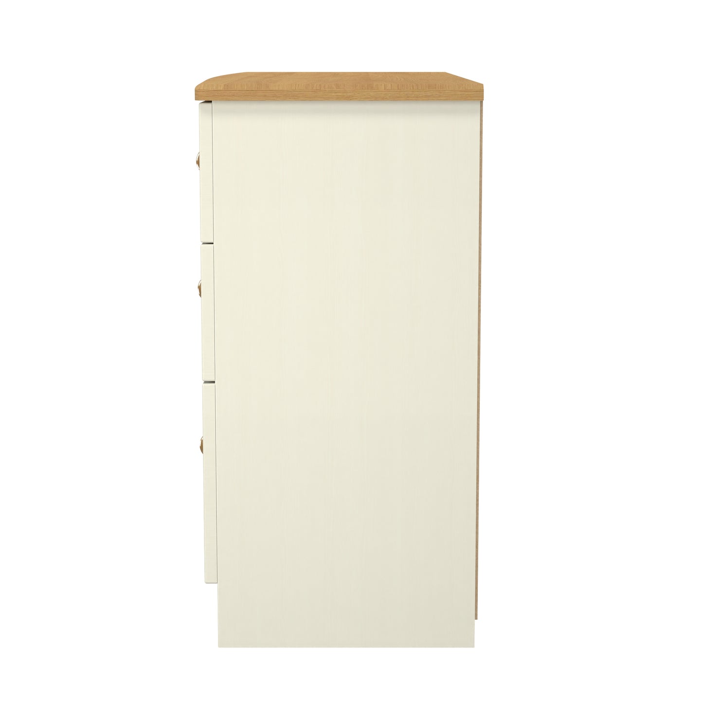 Warwick Large Chest of Drawers Cream & Oak 6 Drawers 112cm